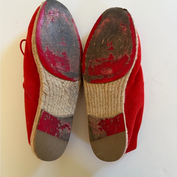 Men’s Christian Louboutin Red Suede Espadrille Shoes - Picture 6 of 7